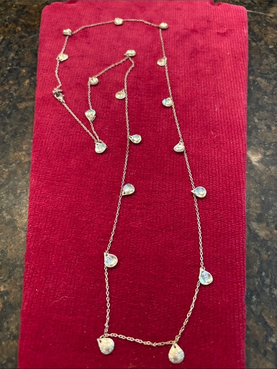 Stella & Dot Jewelry - Stella & Dot Delicate Silver Teardrop Station Necklace